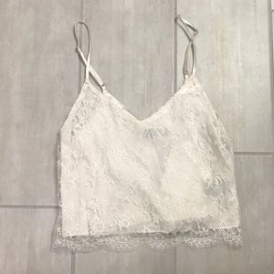 Amiri Silk and Lace Camisole